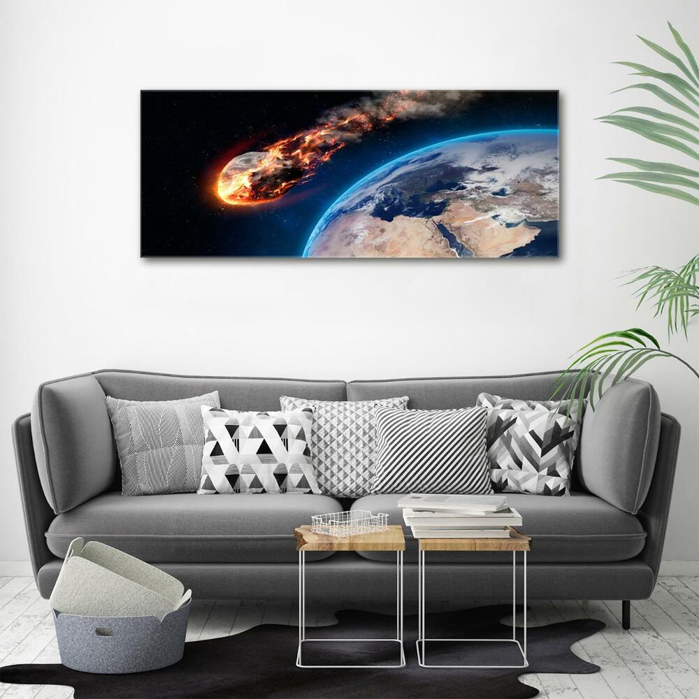 Photo printed on glass Falling meteor