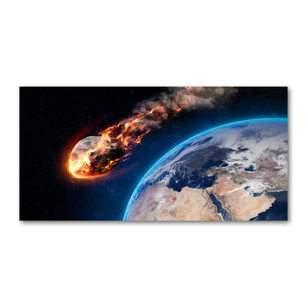 Photo printed on glass Falling meteor