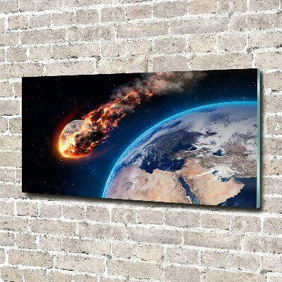 Photo printed on glass Falling meteor