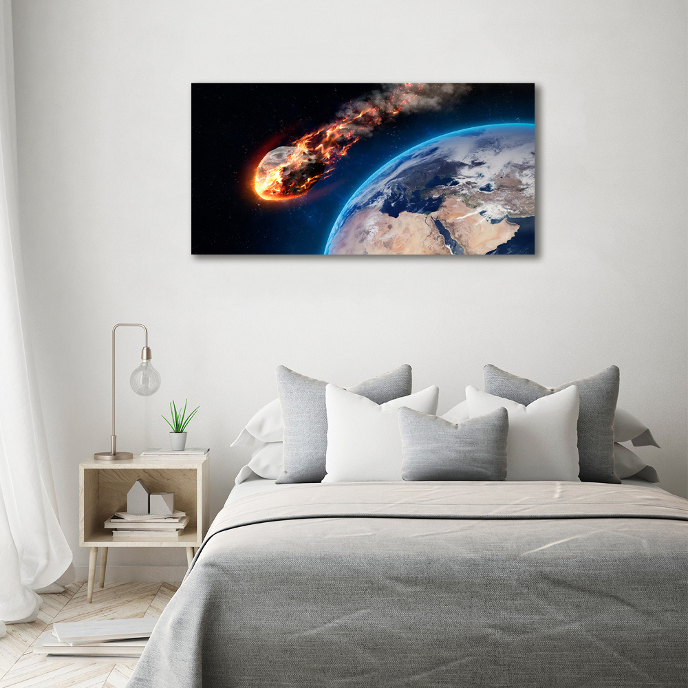 Photo printed on glass Falling meteor