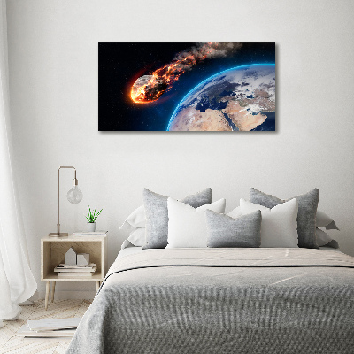 Photo printed on glass Falling meteor