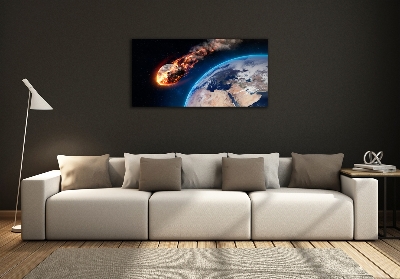 Photo printed on glass Falling meteor