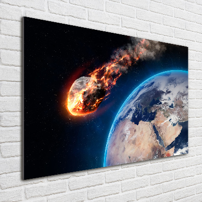 Photo printed on glass Falling meteor