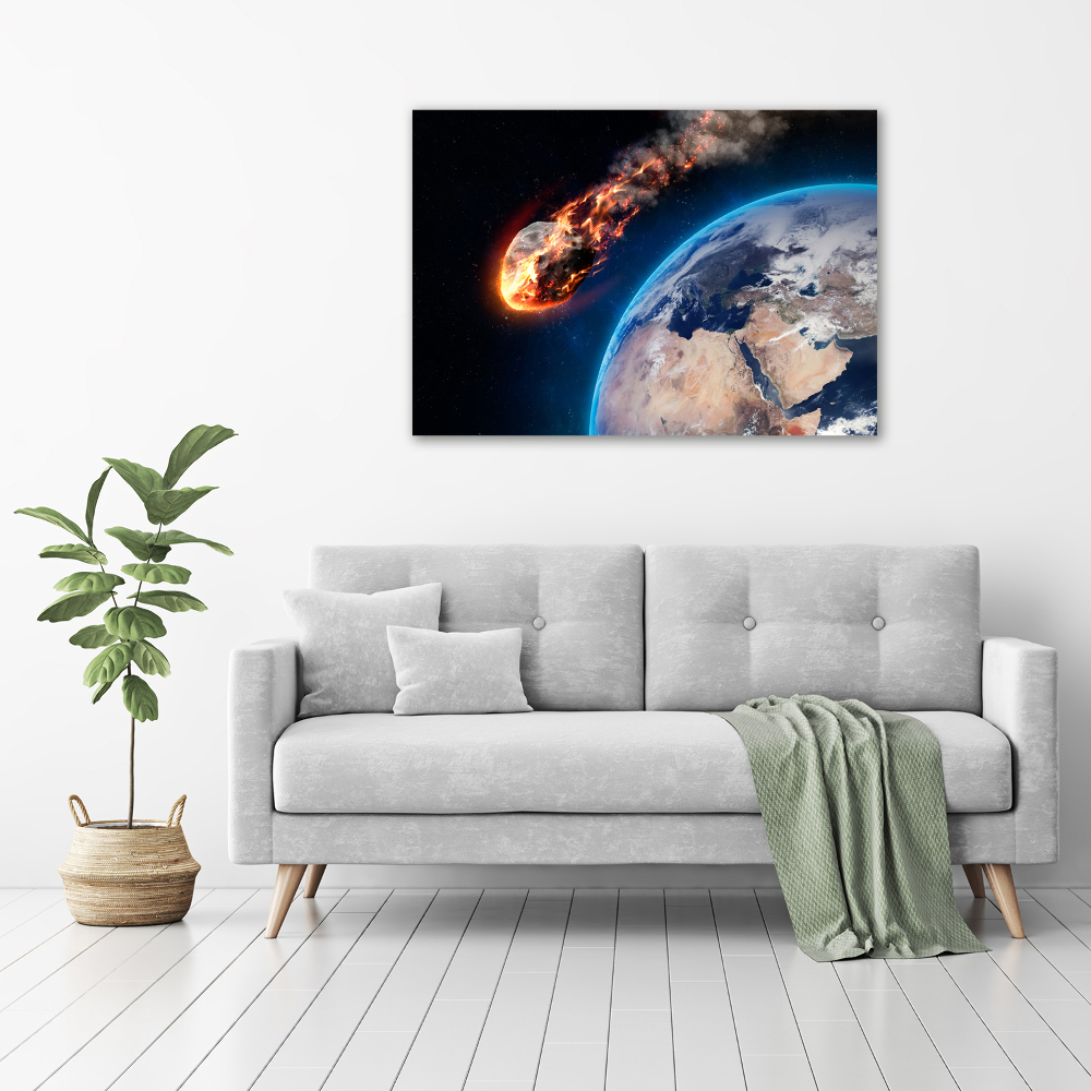 Photo printed on glass Falling meteor