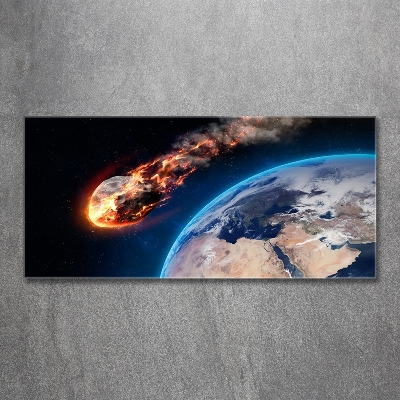 Photo printed on glass Falling meteor