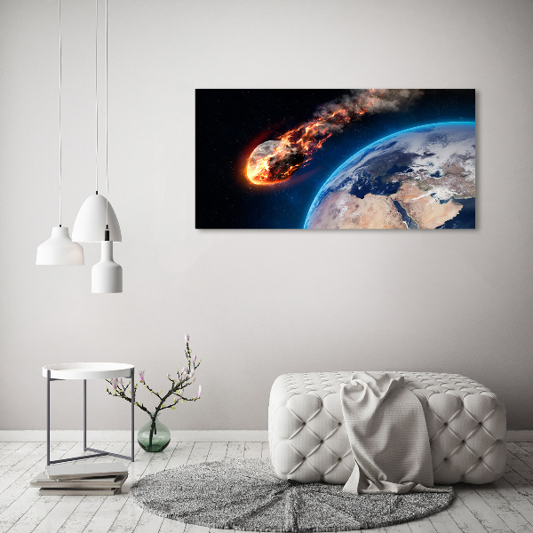 Photo printed on glass Falling meteor