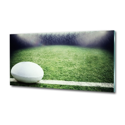 Wall art on glass Rugby ball