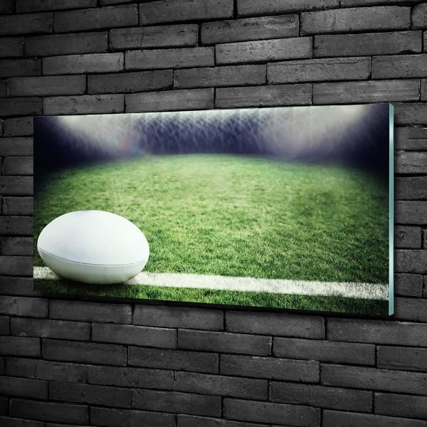 Wall art on glass Rugby ball