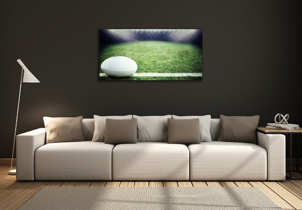 Wall art on glass Rugby ball