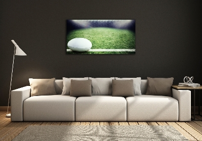 Wall art on glass Rugby ball