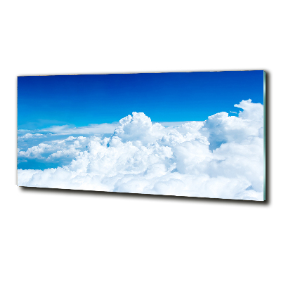 Photo printed on glass Bird's flight clouds