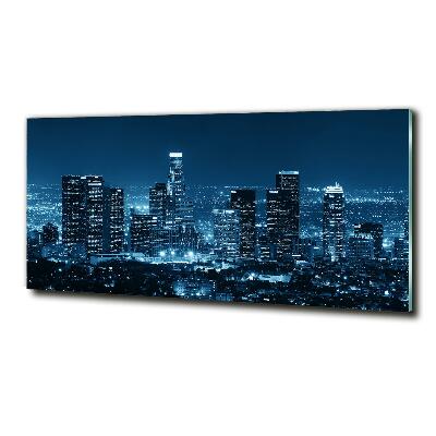 Glass picture wall art Los angeles at night