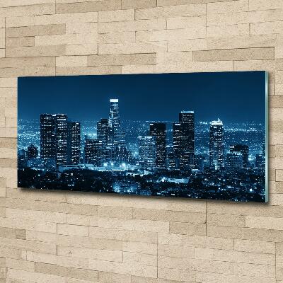 Glass picture wall art Los angeles at night