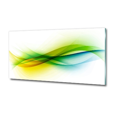 Wall art on glass Wave abstraction