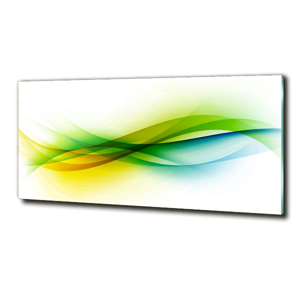 Wall art on glass Wave abstraction