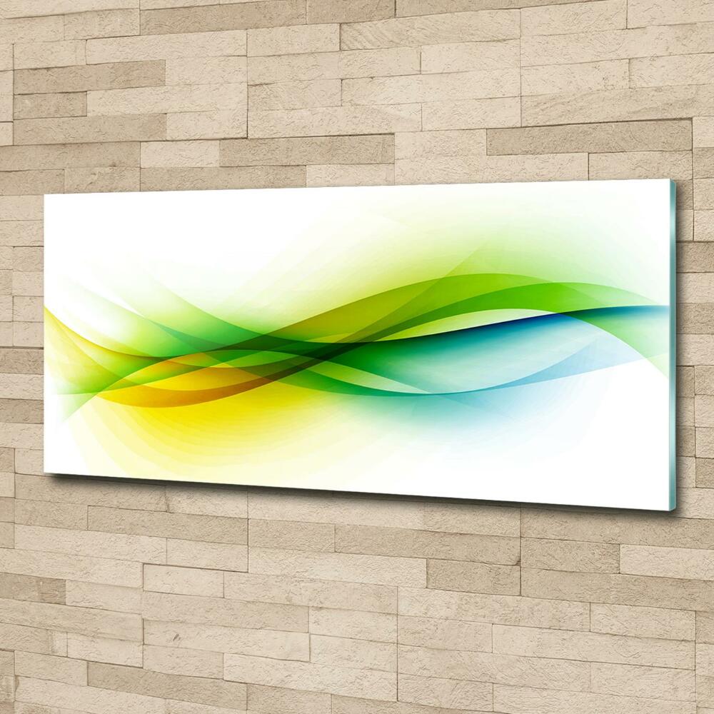 Wall art on glass Wave abstraction