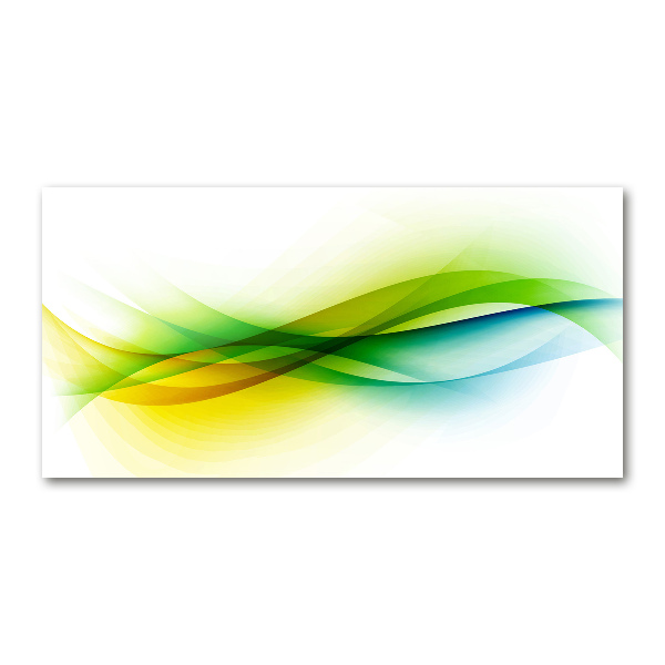 Wall art on glass Wave abstraction