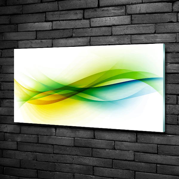 Wall art on glass Wave abstraction