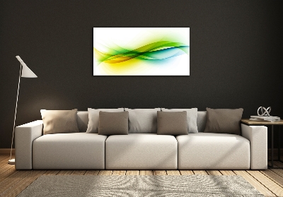 Wall art on glass Wave abstraction