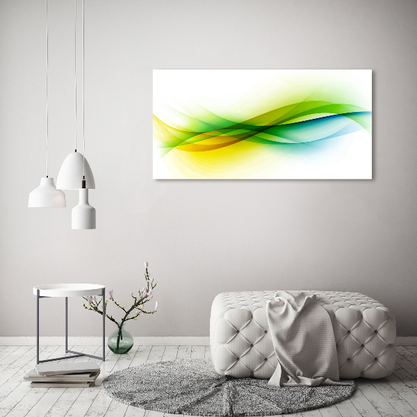 Wall art on glass Wave abstraction