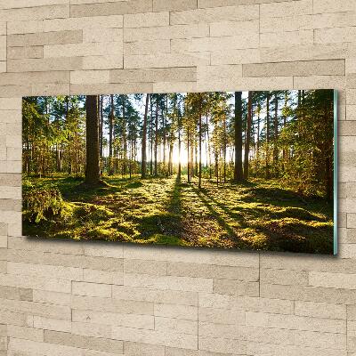 Glass art picture A pine forest