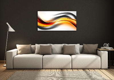 Glass wall art Wave abstraction