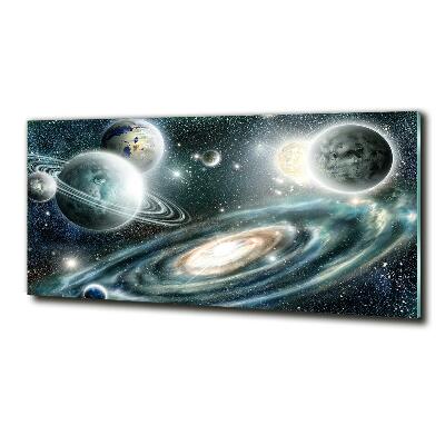 Glass art picture Solar system