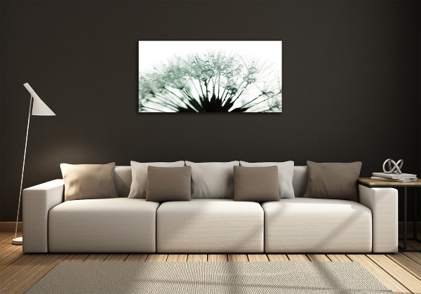 Wall art on glass Dandelion seeds