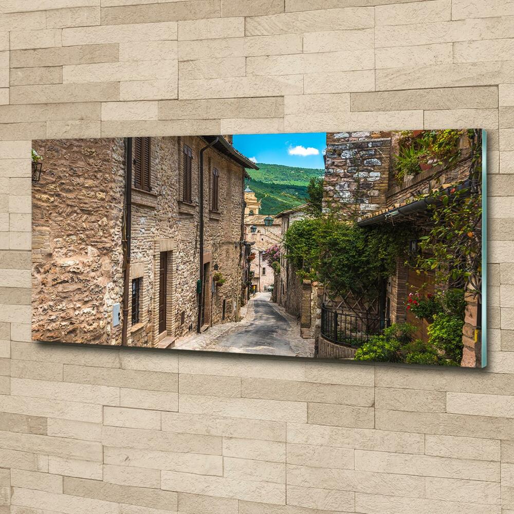 Printed glass wall art Charming street