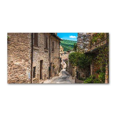 Printed glass wall art Charming street