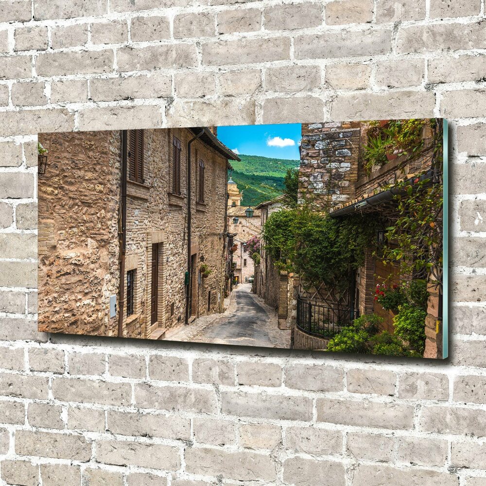 Printed glass wall art Charming street