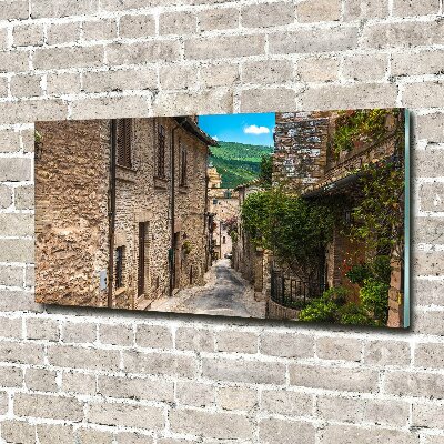 Printed glass wall art Charming street