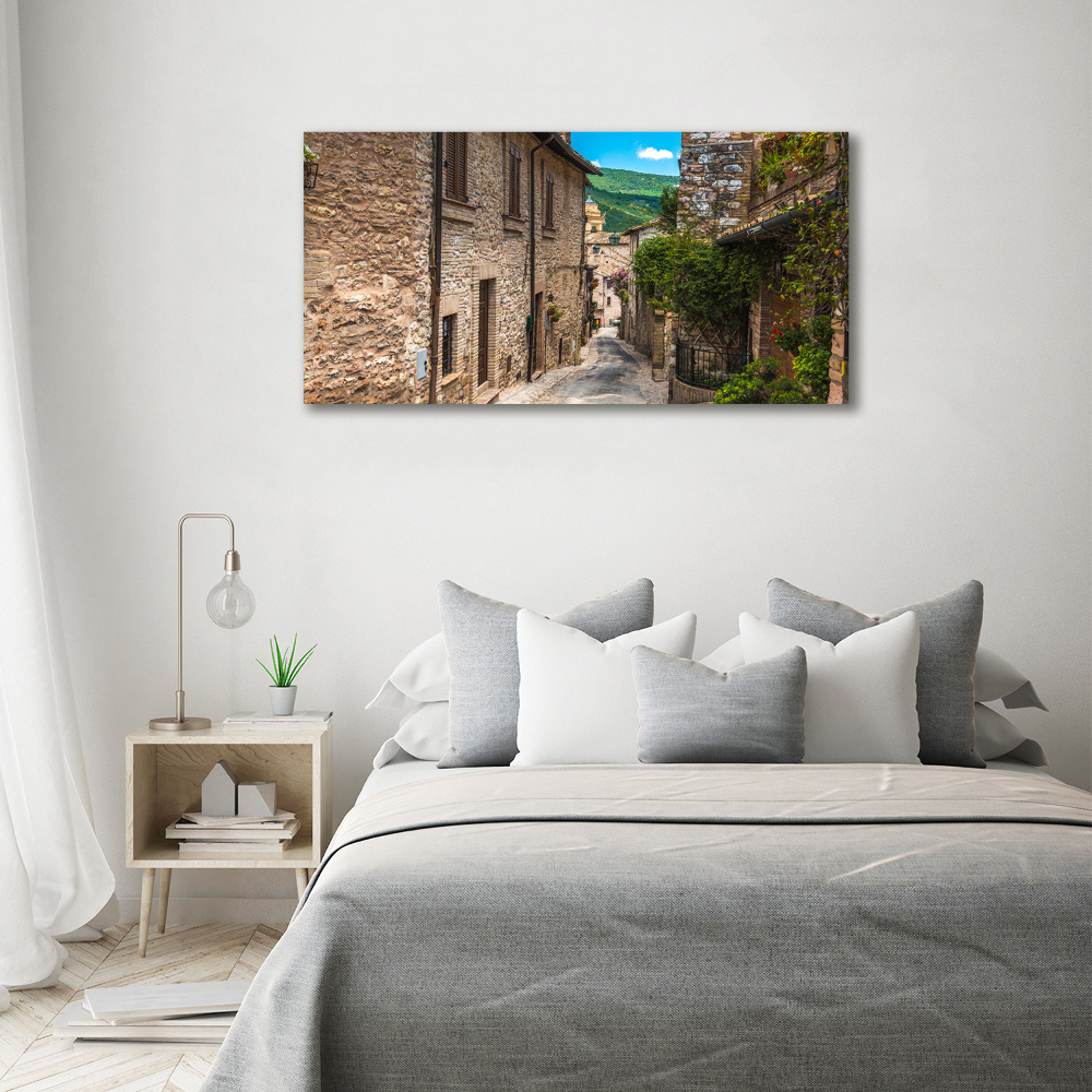 Printed glass wall art Charming street