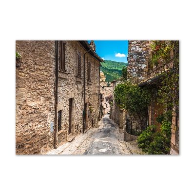 Printed glass wall art Charming street