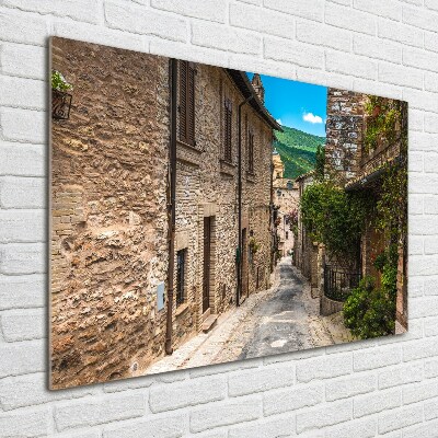 Printed glass wall art Charming street