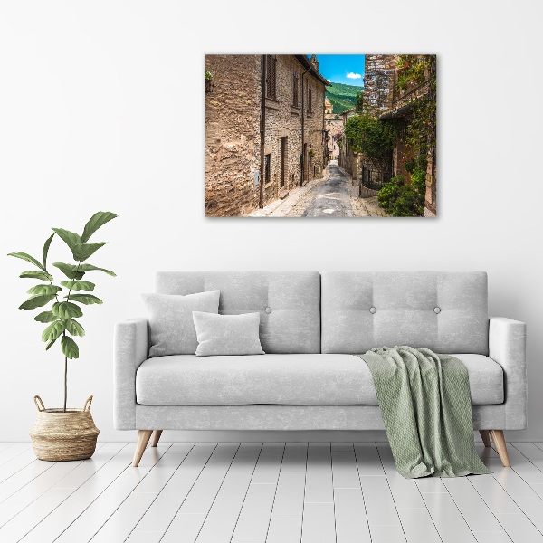 Printed glass wall art Charming street