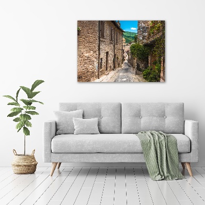 Printed glass wall art Charming street