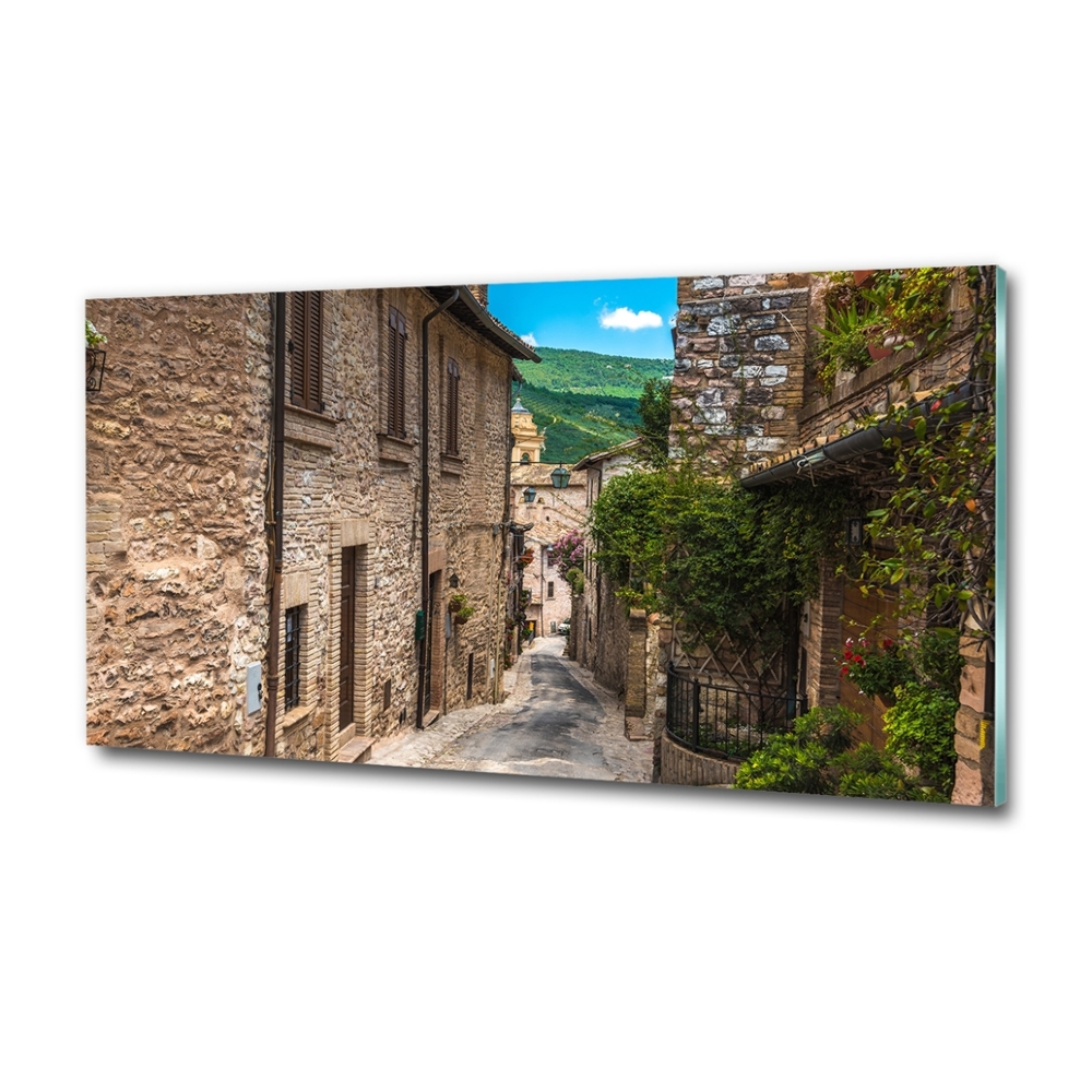 Printed glass wall art Charming street