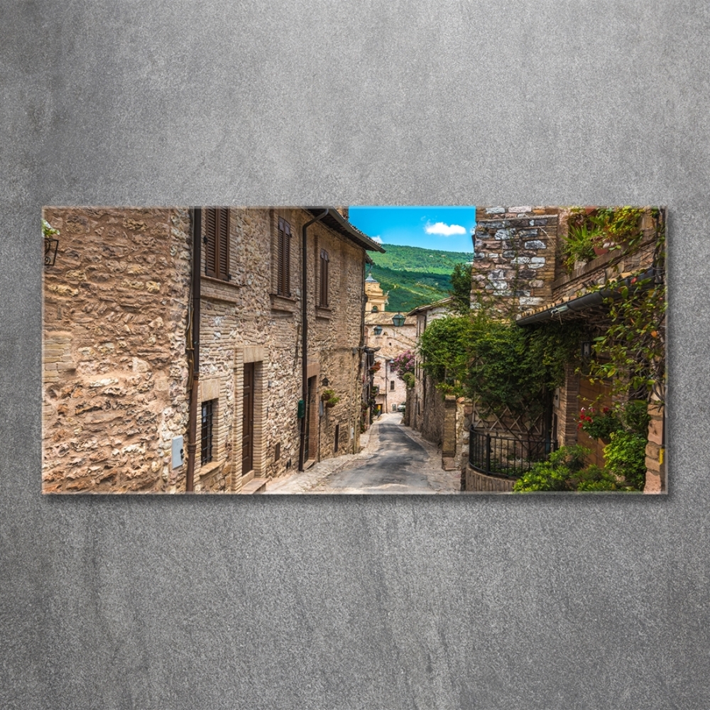 Printed glass wall art Charming street