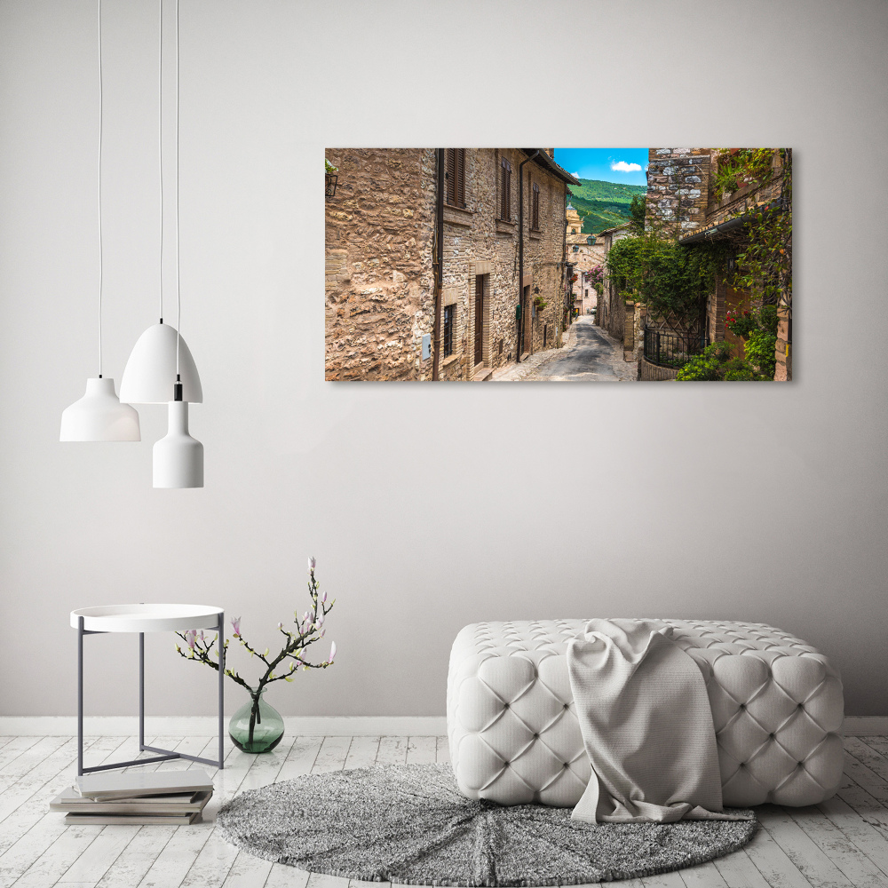 Printed glass wall art Charming street