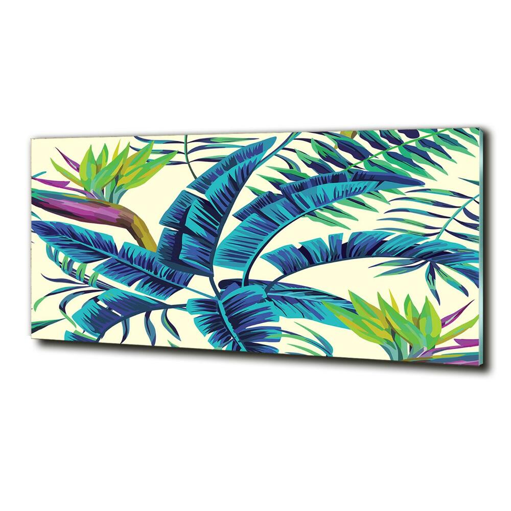 Photo printed on glass Tropical leaves