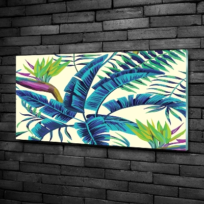 Photo printed on glass Tropical leaves