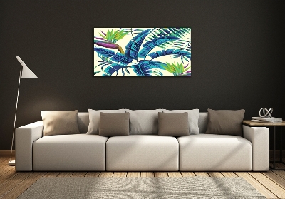 Photo printed on glass Tropical leaves