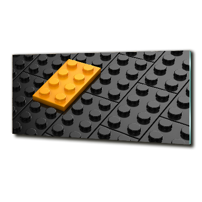 Wall art on glass Lego bricks