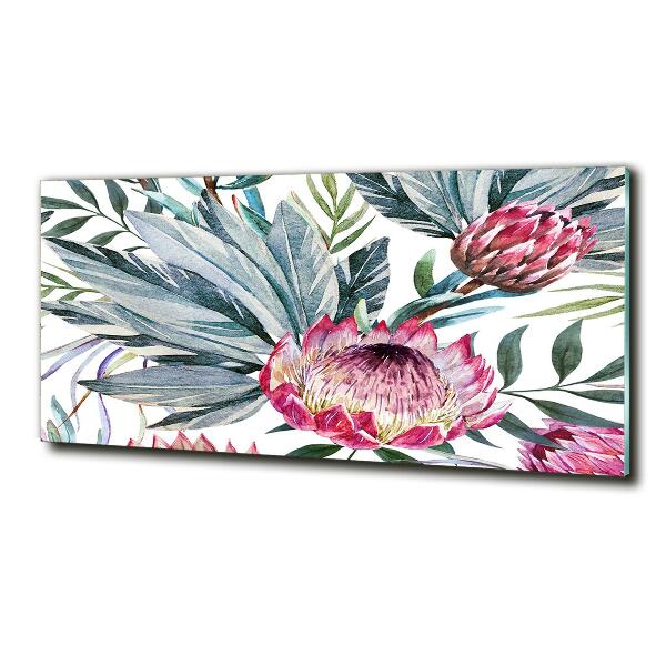 Photo printed on glass Protea