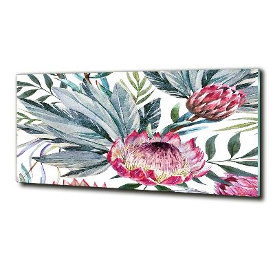 Photo printed on glass Protea