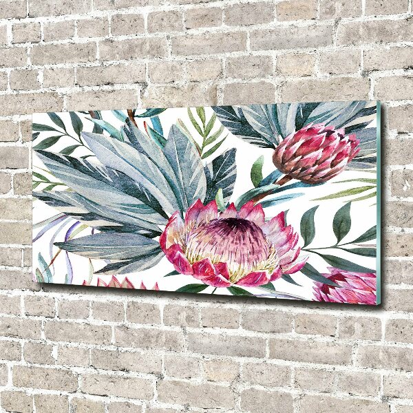 Photo printed on glass Protea