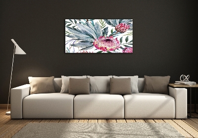 Photo printed on glass Protea