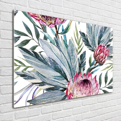 Photo printed on glass Protea