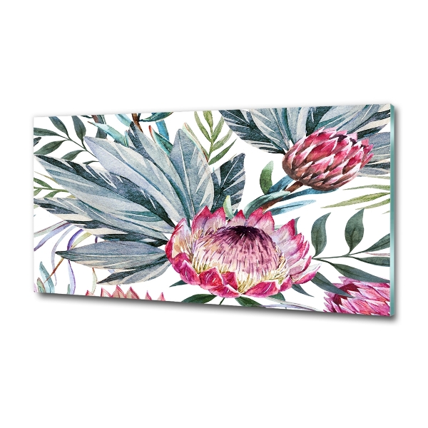 Photo printed on glass Protea